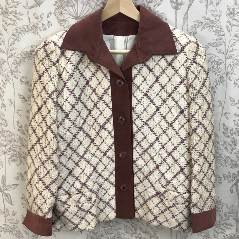 Vintage wool leather jacket